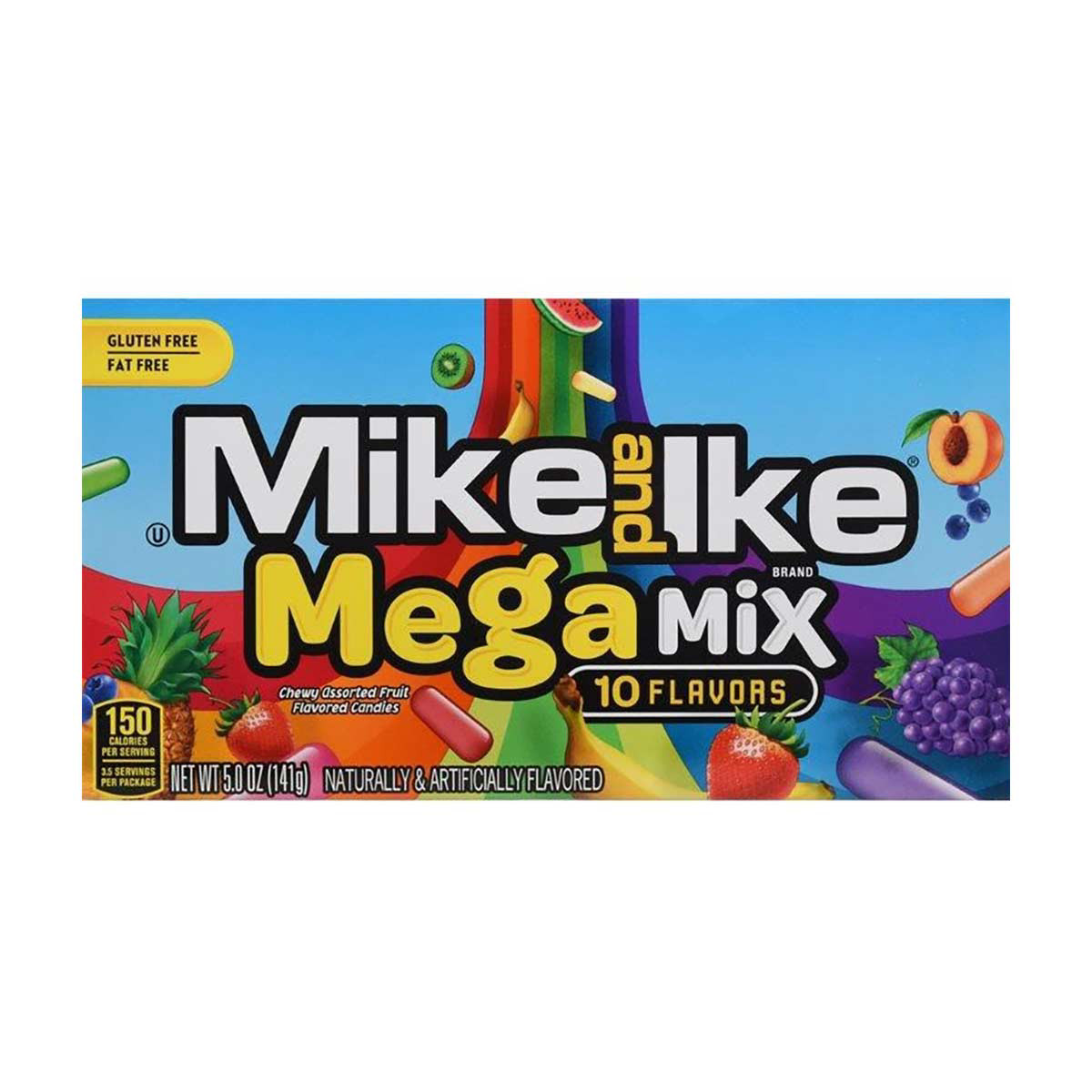 Mike and Ike Chewy Candies, Assorted Fruit Flavored, Mega Mix - 10.0 oz