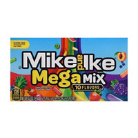 Mike and Ike Mega Mix 10 Flavors Chewy Assorted Fruit Flavored Candies, 5 oz
