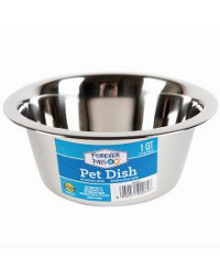 Forever Pals Stainless Steel Pet Dish, 1 qt