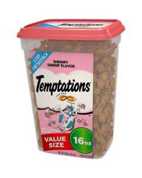 Temptations Shrimpy Shrimp Flavor Cat Treats, 16 oz