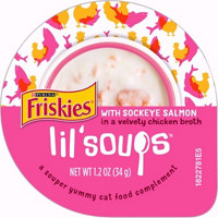 Purina Friskies Lil' Soups with Sockeye Salmon in Chicken Broth, 1.2 oz