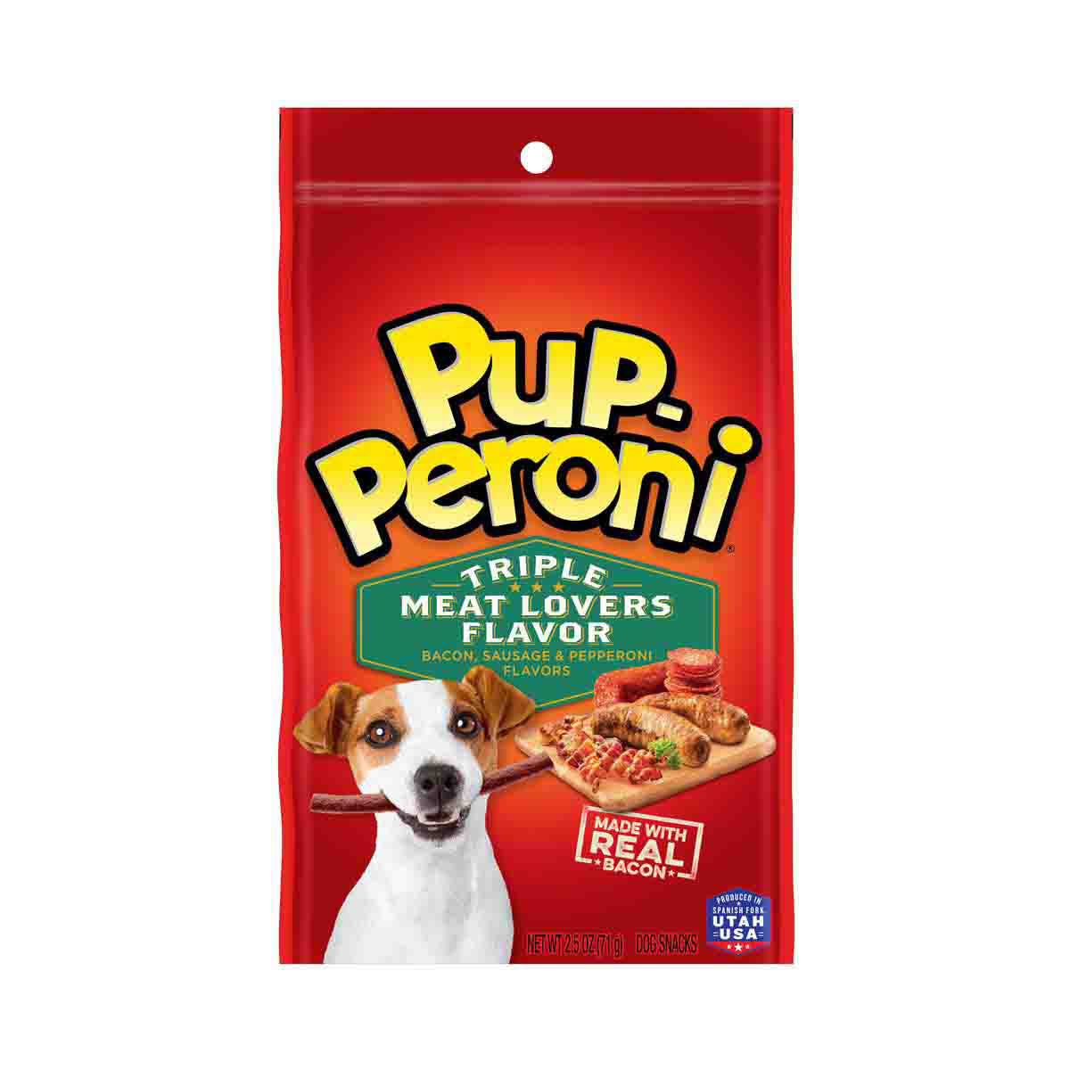 Pup-Peroni Triple Meat Lovers Bacon, Sausage, and Pepperoni Flavored Dog Treats Pup-Peroni Triple Meat Lovers Bacon, Sausage, and Pepperoni Flavored Dog Treats