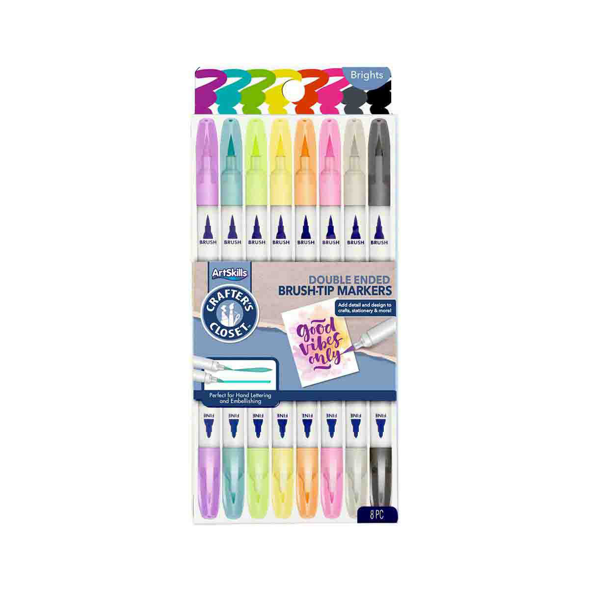 Arteza Washable Glass Board Markers Set, Assorted Classic Colors, Glass