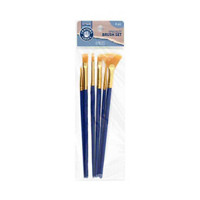 Crafter's Closet Artist Wood Handle Specialty Brush Set