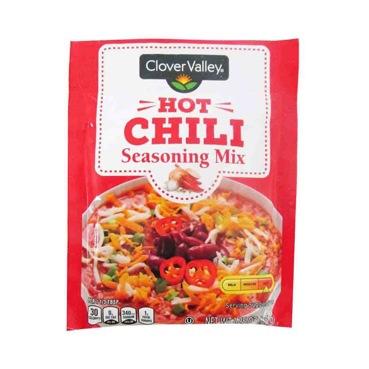 Clover Valley Hot Chili Seasoning Mix, 1.25 oz.