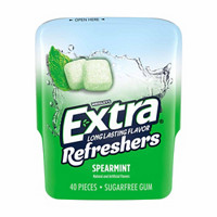 Extra Refreshers Spearmint Sugar Free Chewing Gum, 40