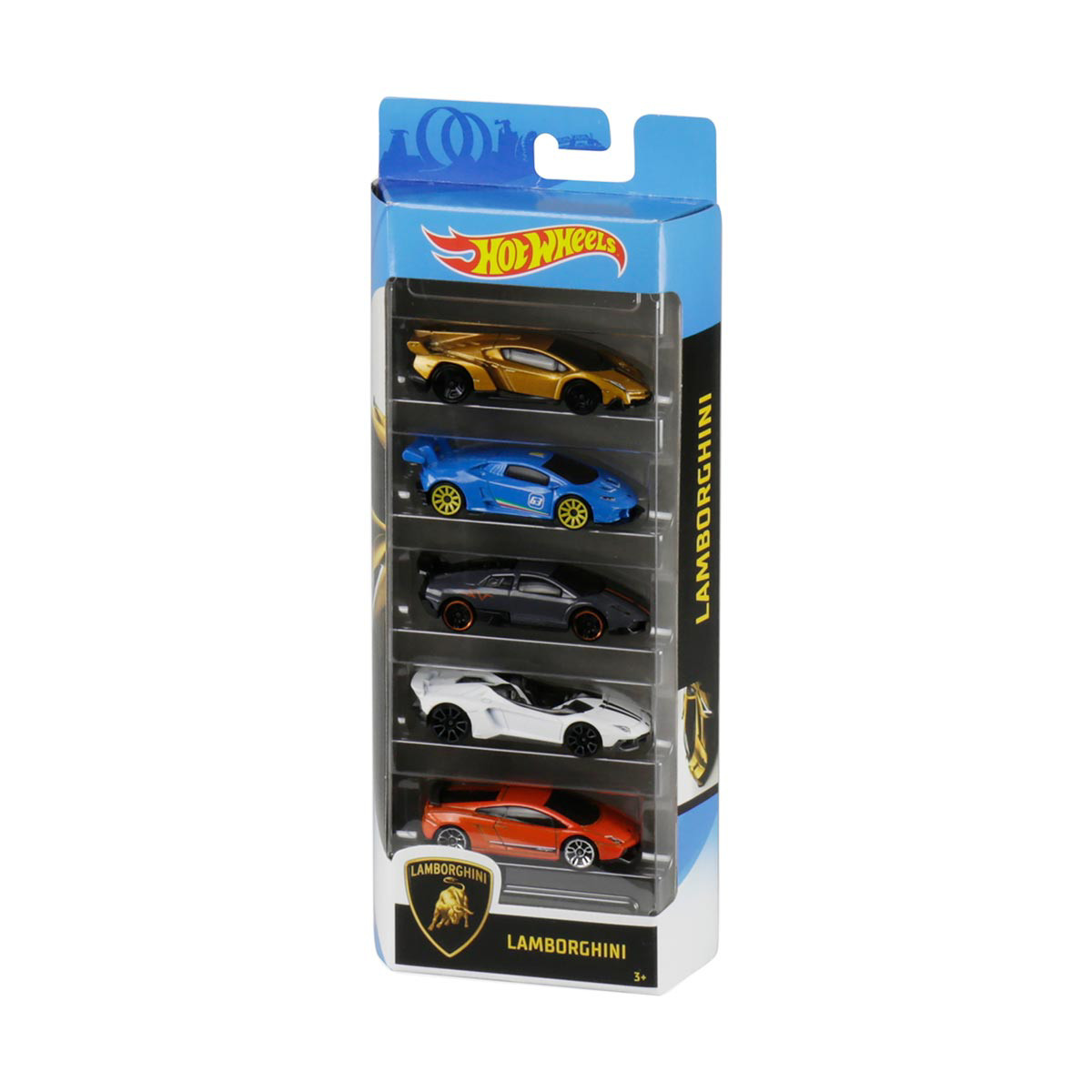 Hot Wheels Lamborghini Toy Car Pack 5 Count