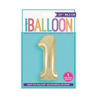 Golden Balloon Numeral 1