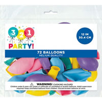 12" Latex Pastel Balloons, 72 Count