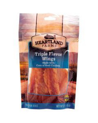 Heartland Farms Triple Flavor Wings Dog Treats, 3 oz