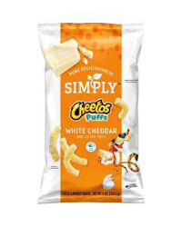 Cheetos Simply Puffs Cheese Flavored Snacks White Cheddar,