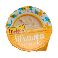 Purina Friskies Lil’ Soups with Flaked Chicken in a Velvety Tuna Broth, 1.2 oz.