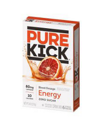 Pure Kick Singles To Go Energy Drink Mix, Blood Orange, 0.63 oz, 6 ct
