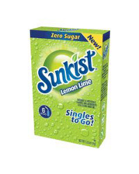 Sunkist Lemon Lime Flavored Singles To Go Drink Mix, 0.53 oz, 6 ct
