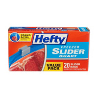Hefty Freezer Slider Quart Bags, Pack of 20