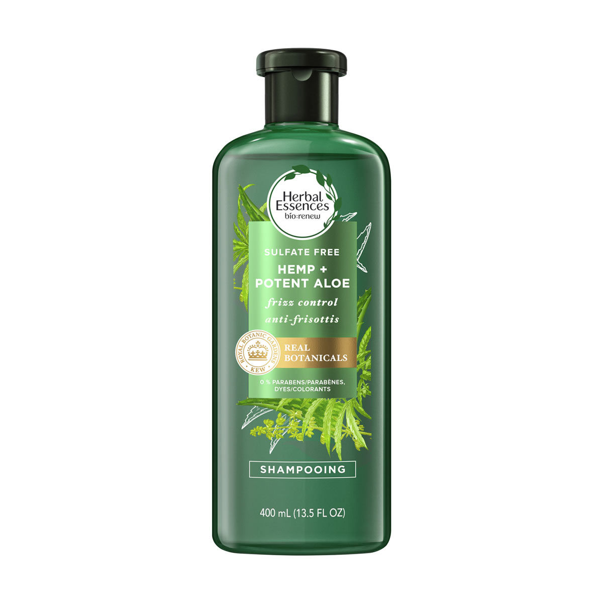 Herbal Essences Bio:Renew Hemp + Potent Aloe Shampoo for Frizz Control, 13.5 fl. oz.