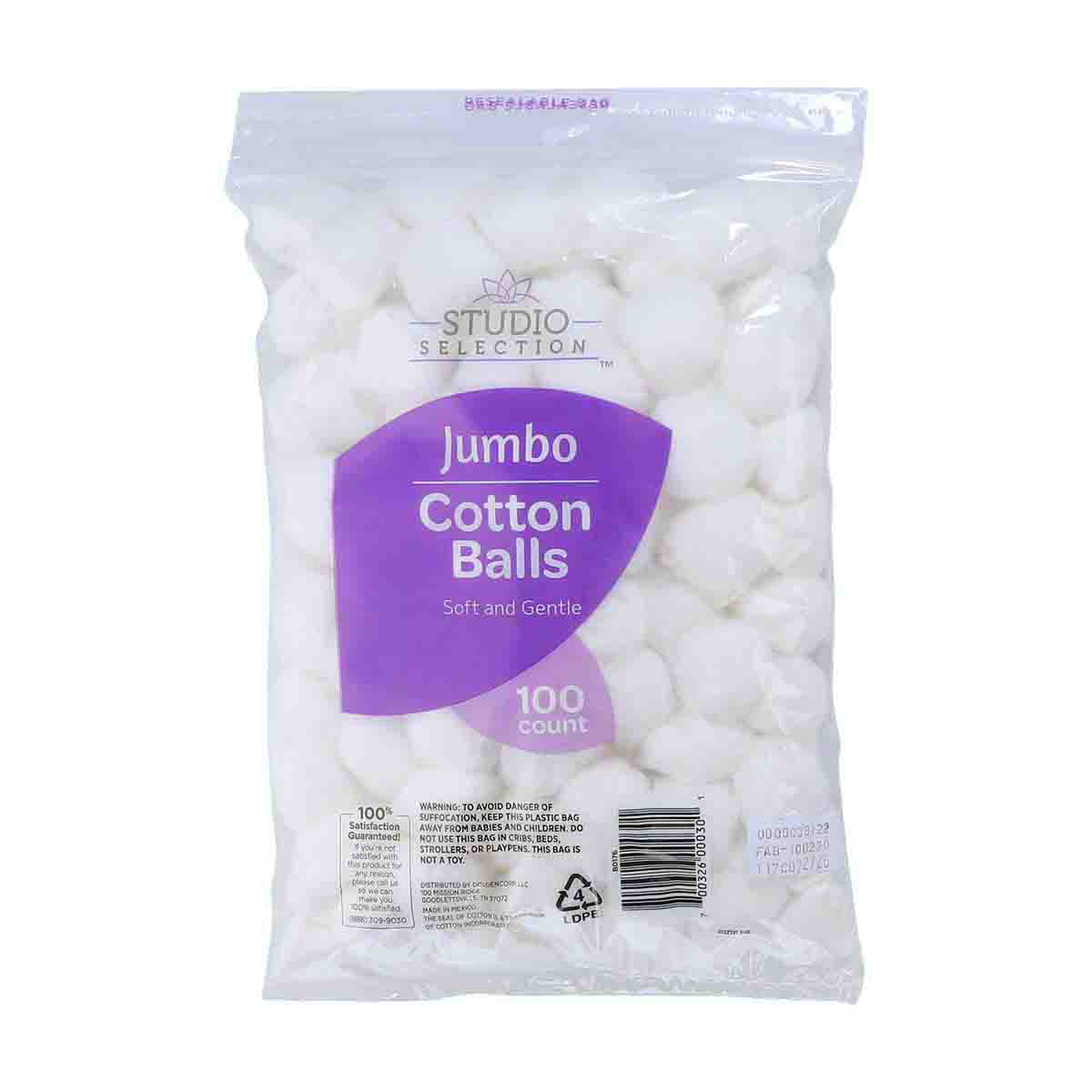  Cotton Balls Colored - Soft and Absorbent, Ideal for