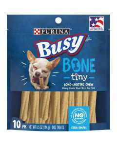 Purina Busy Bone Dog Chews, Tiny Dog Treats, 10 ct