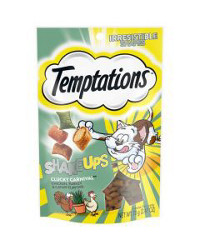 TEMPTATIONS ShakeUps Crunchy and Soft Cat Treats, Clucky Carnival Flavor, 2.47 oz