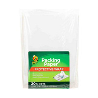 Duck Brand White Packing Paper, 22 in. x 22 in., 20 Count