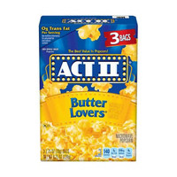 ACT II Butter Lovers Microwave Popcorn, 3-Count 2.75 oz Bags