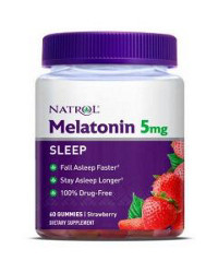 Natrol Melatonin Sleep Gummies, Strawberry Flavor, 5 mg,