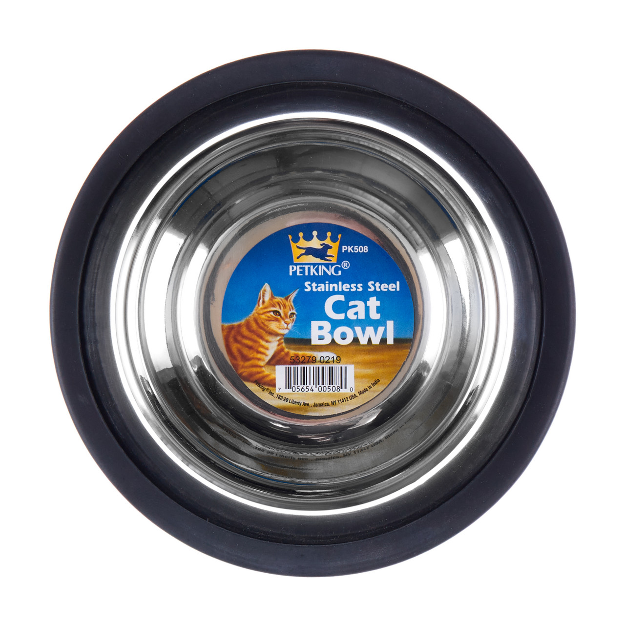 Small Stainless Steel Cat Bowl With Rubber Non Skid Grip Bottom