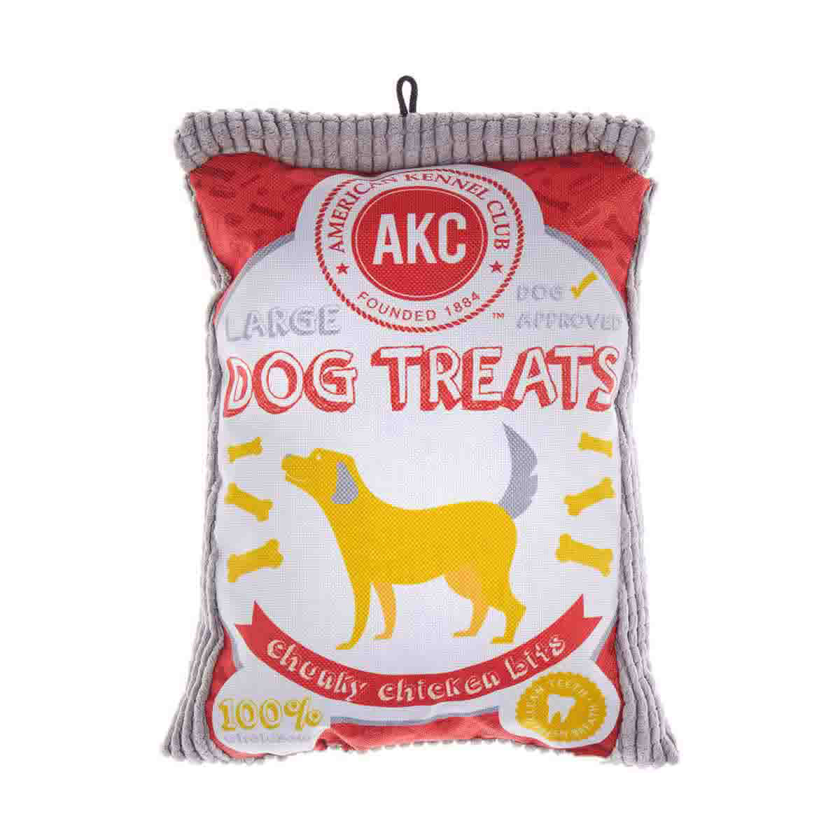 AKC Plush Dog Treat Bag Crinkle Toy