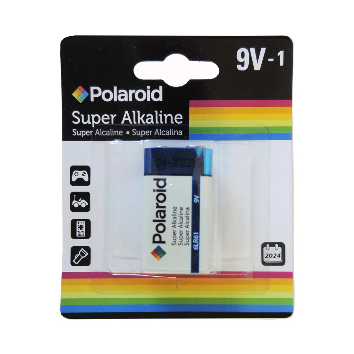 Polaroid Alkaline Battery 9V, 1 Pack