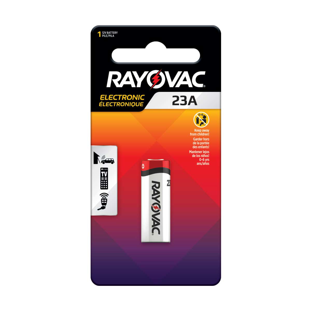Rayovac Size 23A 12V Electronic Alkaline Batteries, 1 Pack