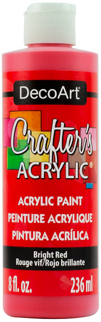 Crafter's Matte Acrylic Paint, 8 oz., Bright Red