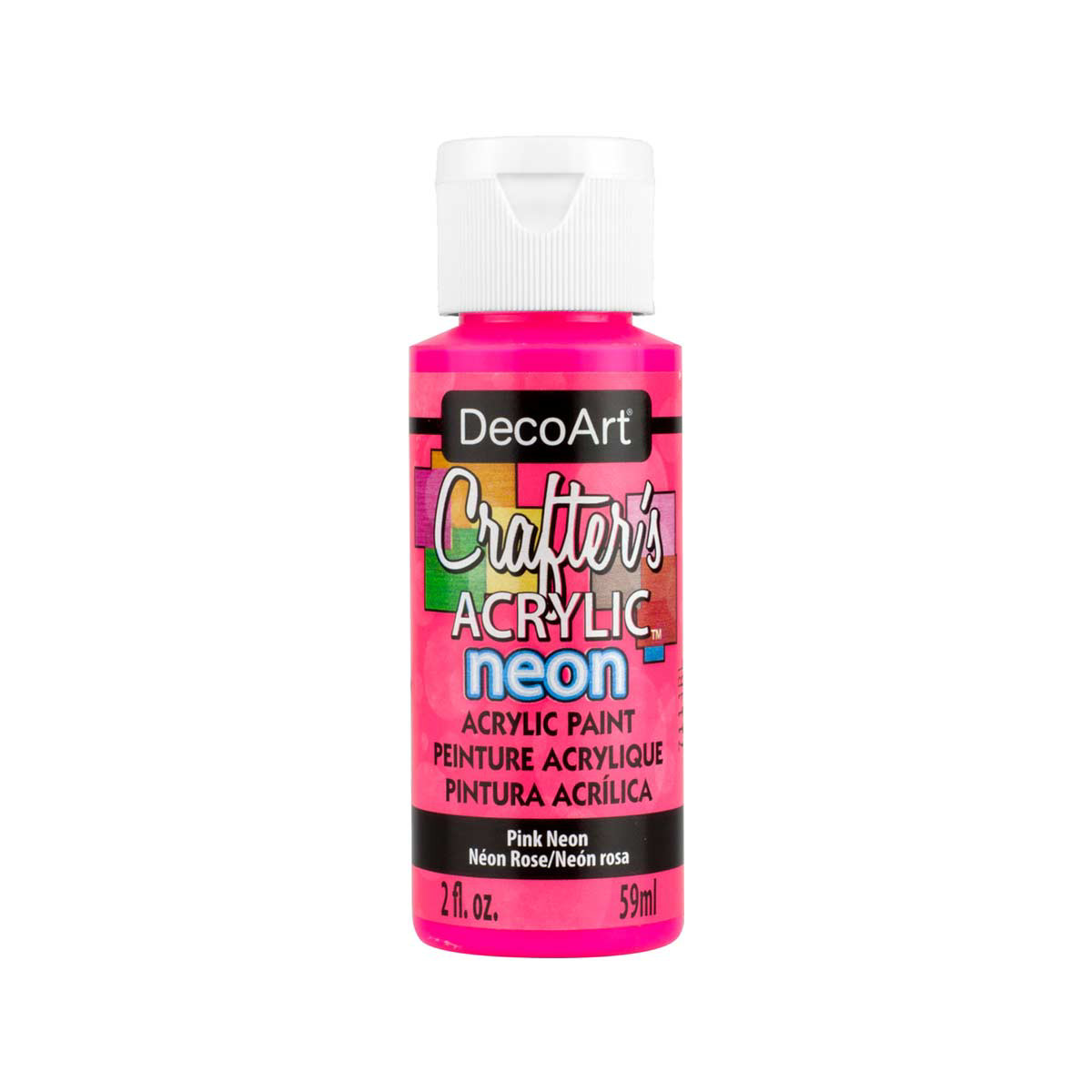Twinkle Pink Neon Acrylic Craft Paint #72832 - Dollar Store