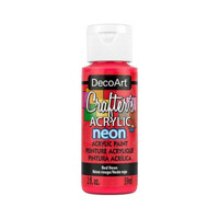 Crafter's Neon Acrylic Paint, 2 oz., Red Neon