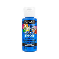 Crafter&#x27;s Neon Acrylic Paint, 2 oz., Blue Neon