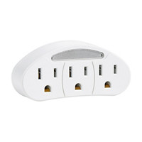 Pro Essentials 1 to 3 Grounded Plug Adapter,