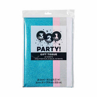 321 Party! Blue and Silver Glitter Tissue Paper