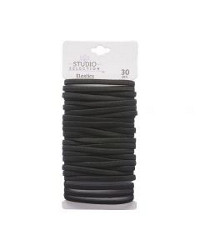 Studio Selection Hair Elastics, Black, 30 ct