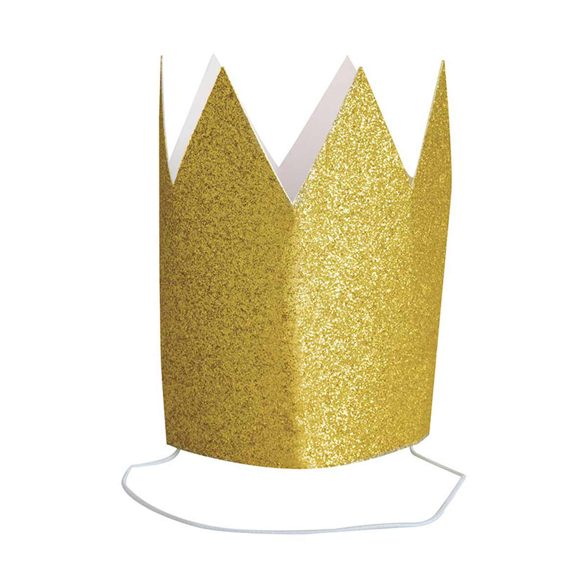 Mini Gold Paper Crowns, 4 Count