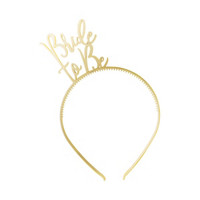 Plastic Gold "Bride to Be" Bachelorette Party Headband