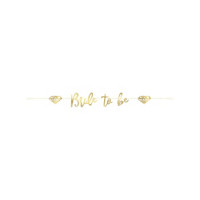 Gold "Bride to Be" Bridal Shower Banner, 6 Feet