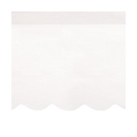 White Scalloped Paper Tablecloth, 54" x 108"