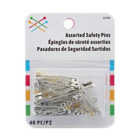 Sewing Patch Safety Pins, 40 Count