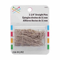 Sewing Patch 1.25-in. Straight Pins, 250 Count