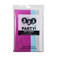 321 Party! Purple and Silver Glitter Tissue Paper