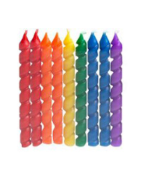 321 Party! Rainbow Birthday Candles, 10 Count