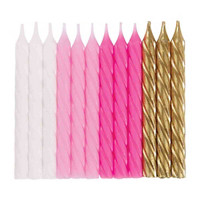 321 Party! Pink, White, & Gold Birthday Candles, 24 ct