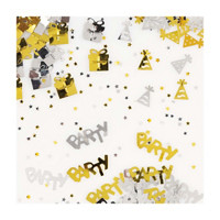 321 Party! Foil Gold & Silver Happy Birthday