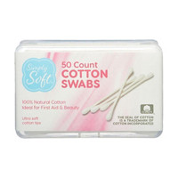 Simply Soft Ultra Cotton Swabs, 50 Count