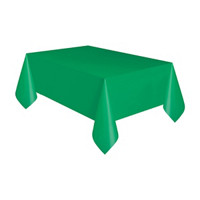 321 Party! Plastic Emerald Green Tablecloth, 54 in x 108 in