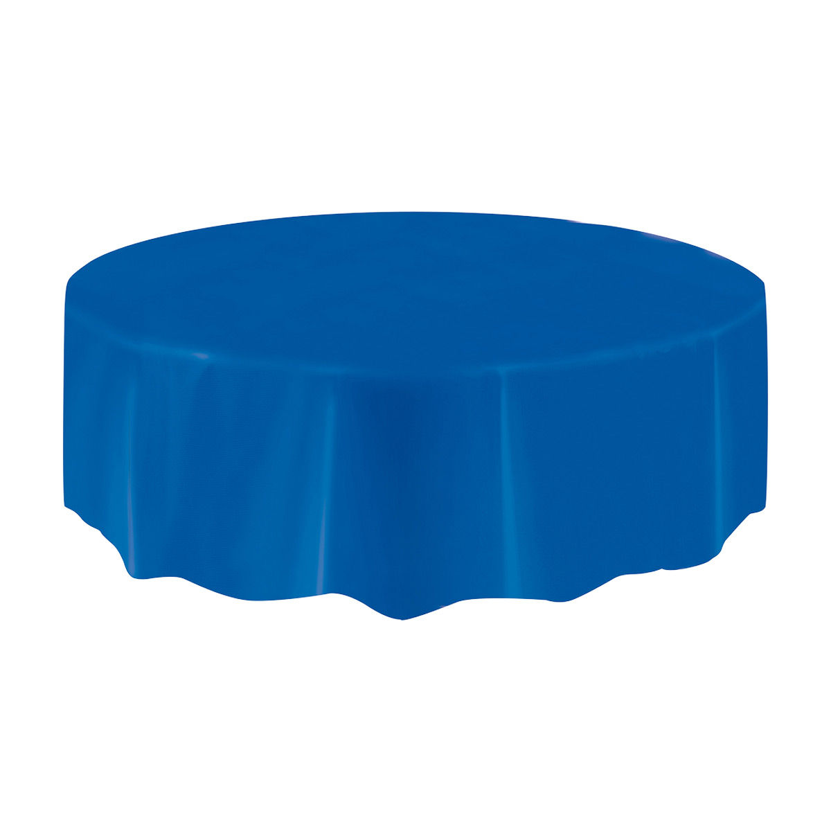 321 Party! Round Plastic Royal Blue Tablecloth, 84 in